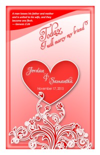 Wedding Program Cover Template 9G - Version 1